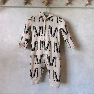 NWT Monica + Andy skis knit jumpsuit size 3-6 months